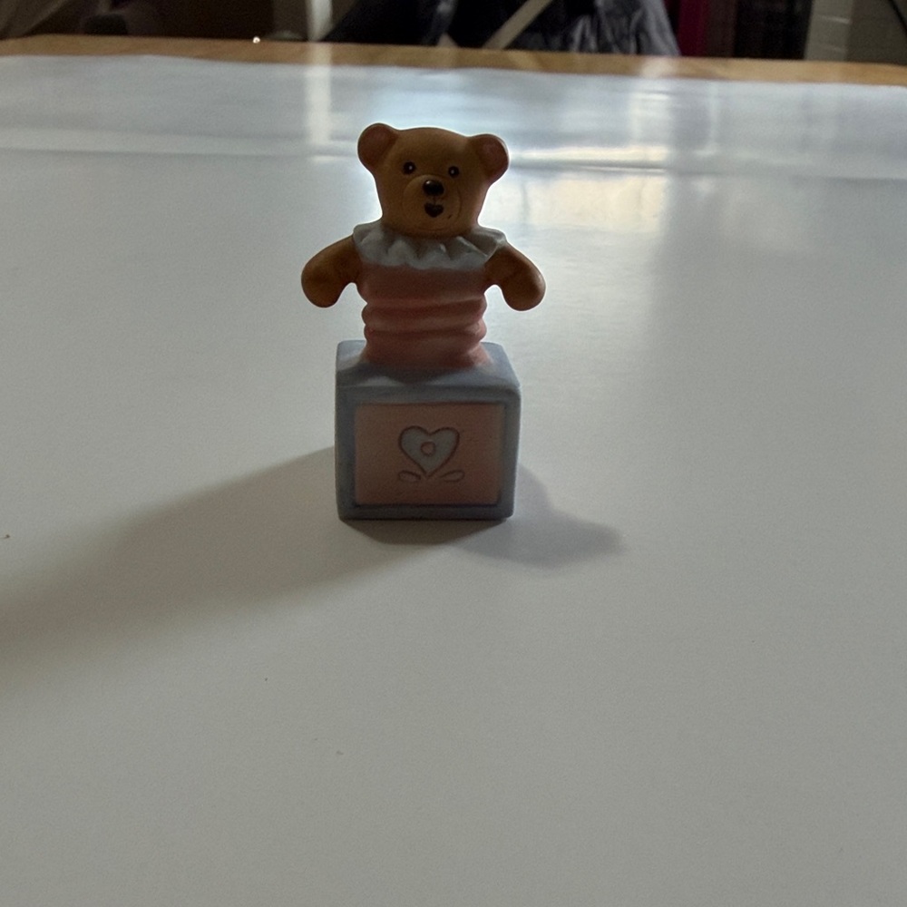 Adorable Teddy Bear Music Box - Pink and Brown